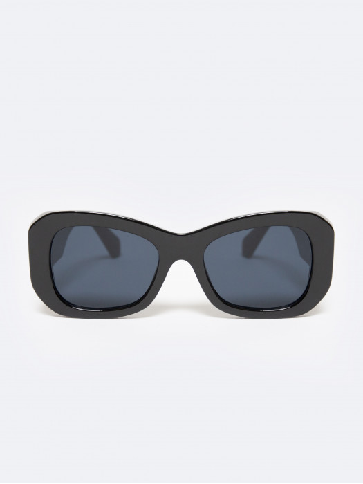 Čierne slnečné okuliare obdĺžníkové MITRA 906